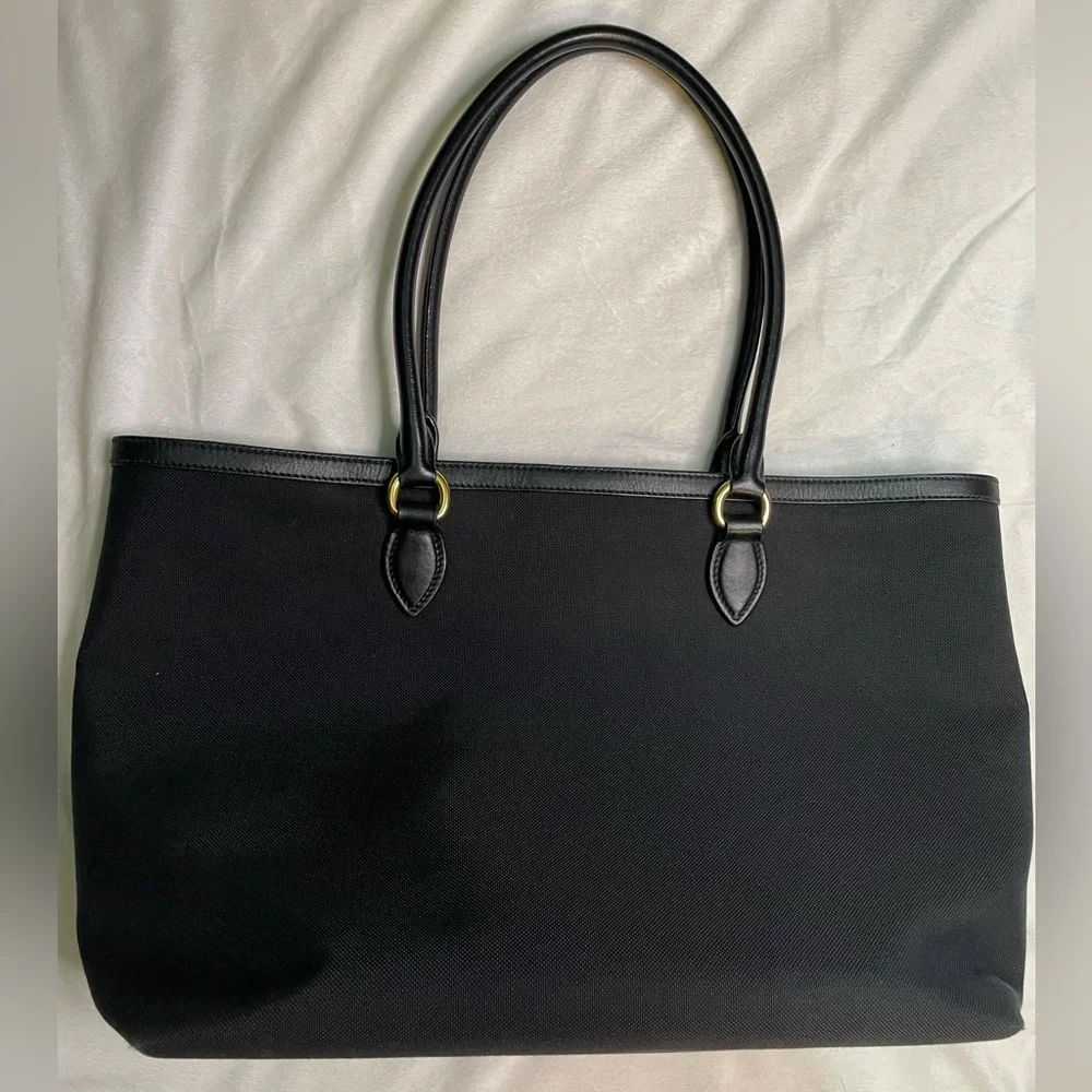 Prada Black Logo Jacquard Canvas Tote Bag 🖤 - Picture 2 of 13